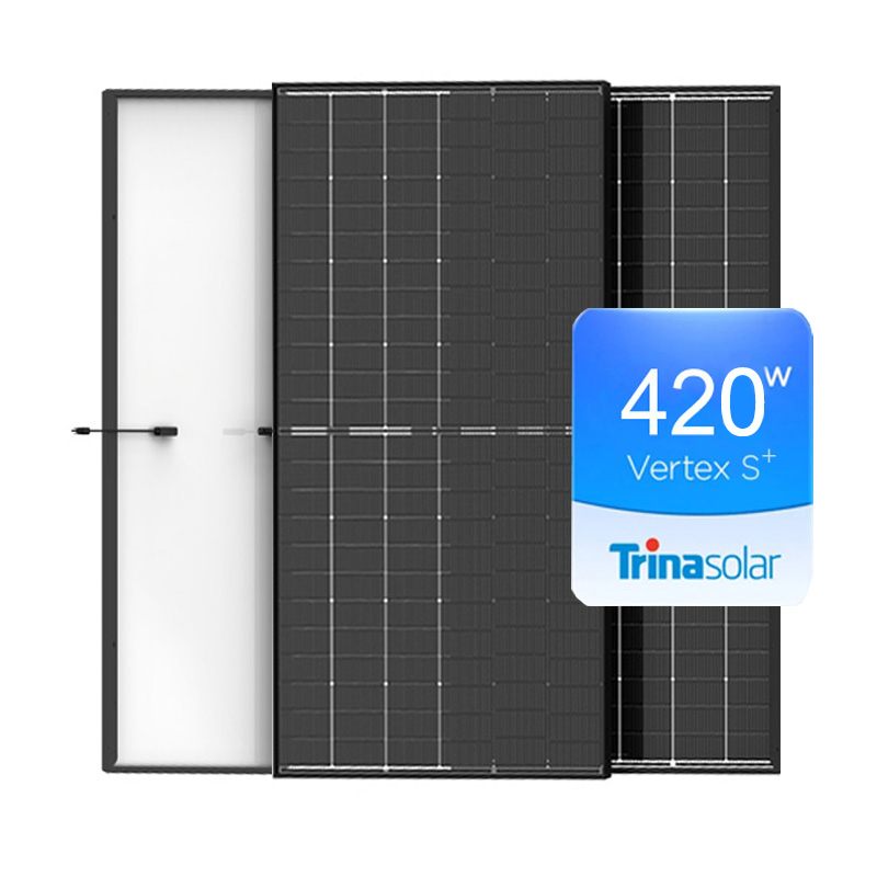 Panneau solaire Trina Tier 1, technologie PERC, cadre entièrement noir et noir, module photovoltaïque 410Wp 415Wp 425Wp