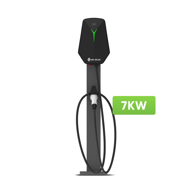 Point de charge AC 32A EV, chargeur 7kw AC 220V 380V, Station de recharge montée au sol pour voiture électrique