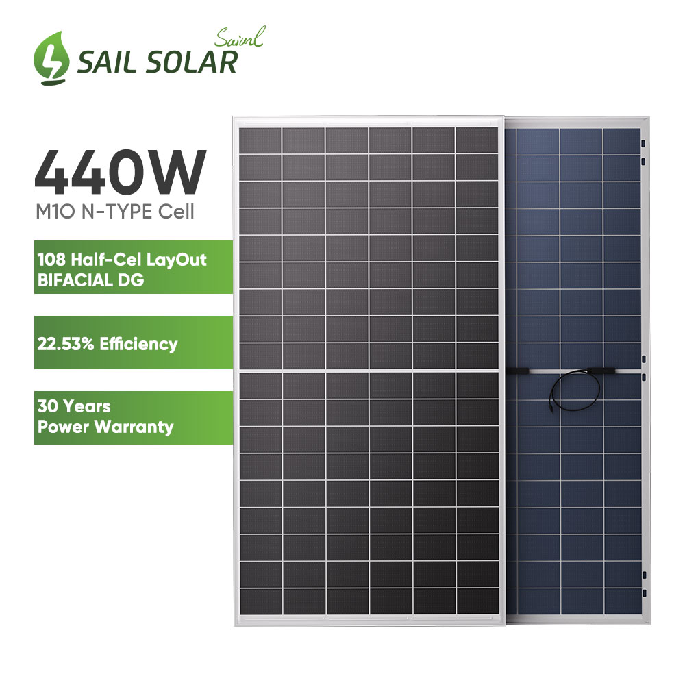 N type module photovoltaïque de panneau solaire Topcon 420Wp 425Wp 430Wp 435Wp 440Wp pour un usage domestique