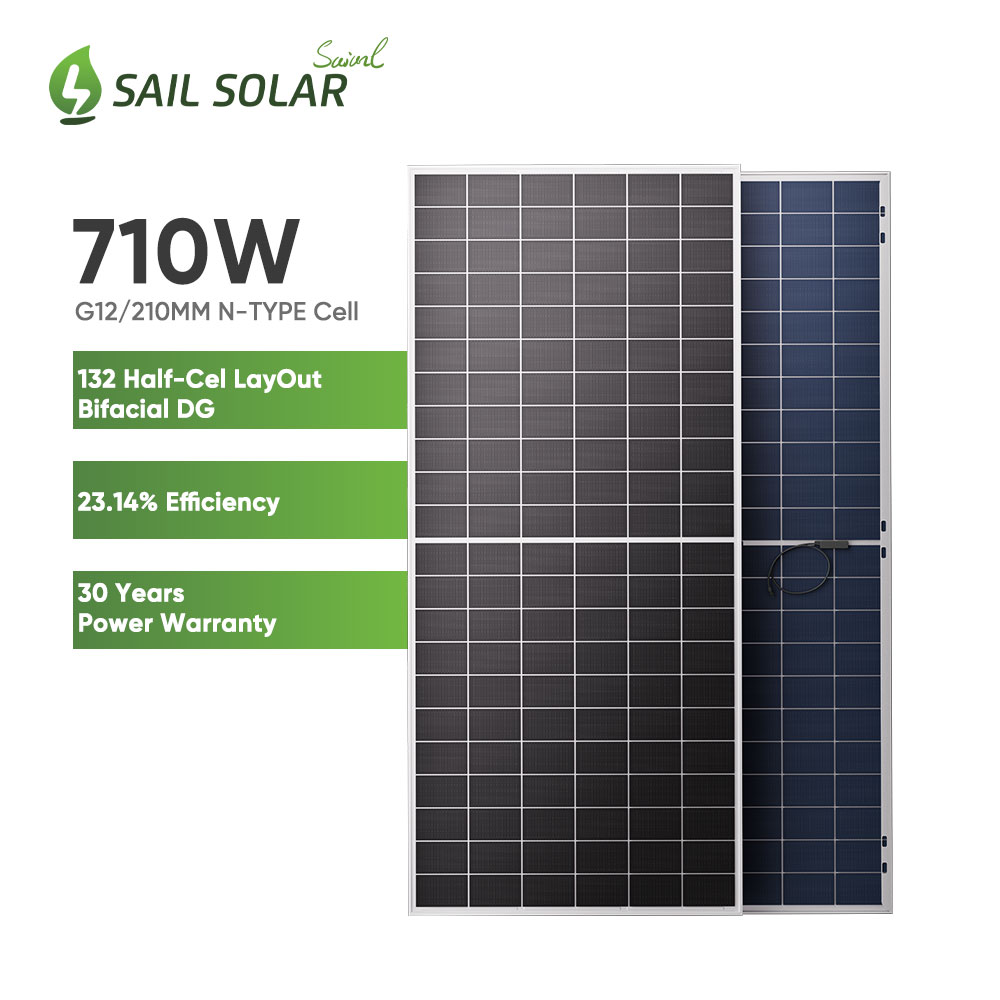 Cellules solaires M12 132 cellules, technologie demi-culte, Module de panneau solaire de Type N 675W 680W 685W 690W 695W 700W
