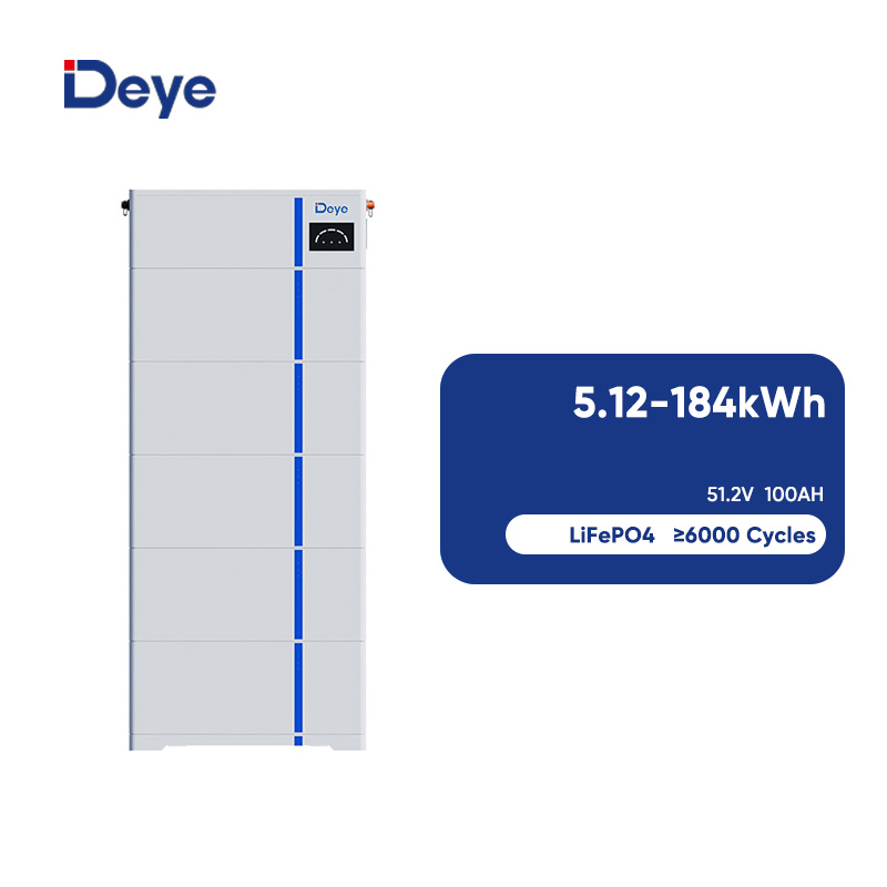 Deye Lithium Ion Batteries Pack 51.2V 100AH AI Series AI-W5.1-B 5.12KWH Lithium Battery
